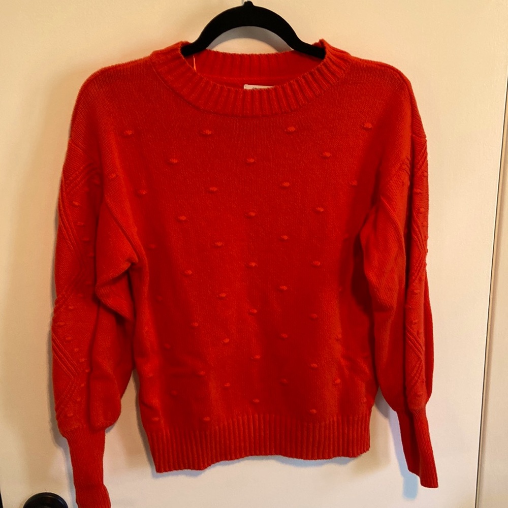 Orange Bobble Knit Sweater